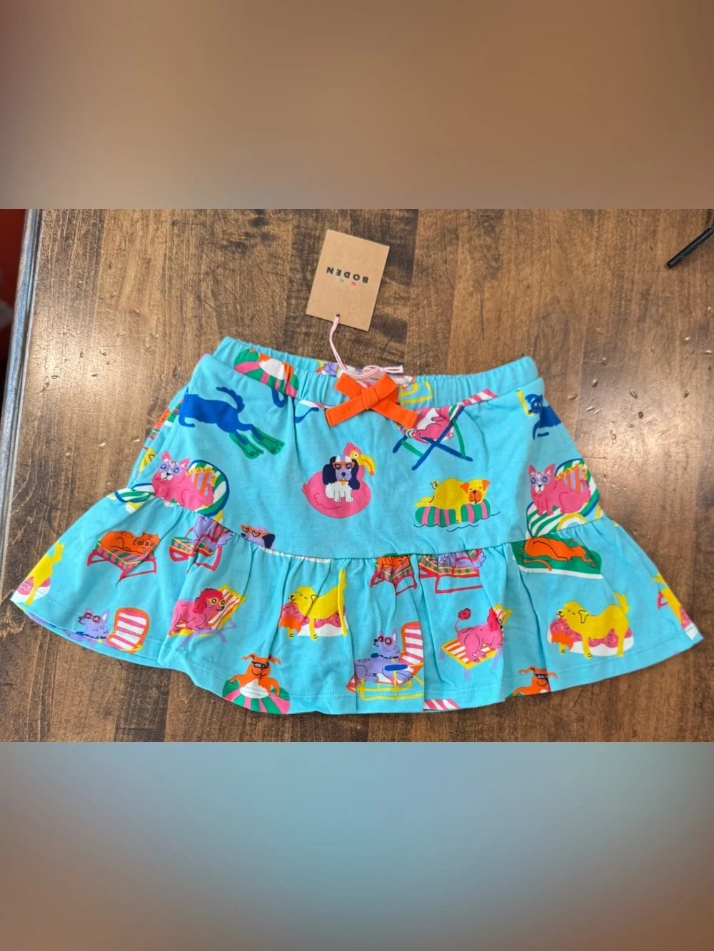 Mini Boden Kids' Tiered Balloon Jersey Skort, sz 4-5Y